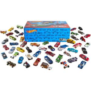 Hot Wheels Toy Cars & Trucks, 50-Pack of 1:64 Scale Vehicles, Individually Packaged (Styles May Vary) (Amazon Exclusive)(50-Pack)