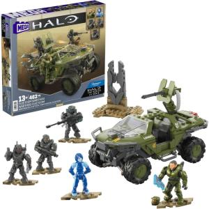 MEGA Halo The Series Vehicle Building Toys Set, FLEETCOM Warthog ATV with 469 Pieces, 5 Micro Action Figures, Poseable Articulation, Kids and Fans (Amazon Exclusive)(Small)