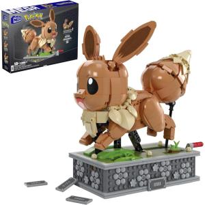 ​MEGA Pokémon Action Figure Building Set, Motion Eevee with 1366 Pieces, Turn Crank for Running Movement, Build & Display Toy for Collectors(Eevee)