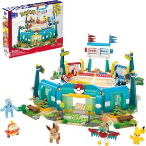 MEGA Pokémon Building Toys Set Training Stadium with 1101 Pieces, 5 Poseable Characters and Battle Play, for Kids(One Size)