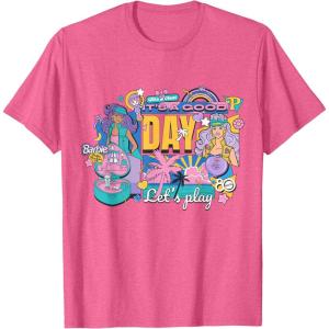 Mattel 80th – It’s a Good Day, Let’s Play T-Shirt(Pink Heather)