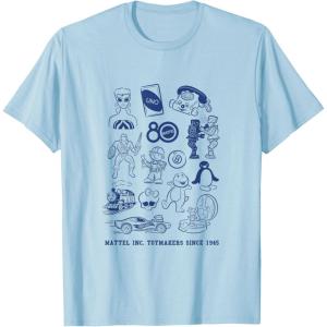 Mattel 80th – Mattel Inc. Toymakers Since 1945 T-Shirt(Baby Blue)