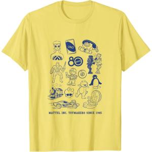 Mattel 80th – Mattel Inc. Toymakers Since 1945 T-Shirt(Lemon Yellow)