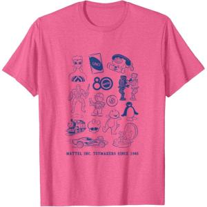 Mattel 80th – Mattel Inc. Toymakers Since 1945 T-Shirt(Pink Heather)