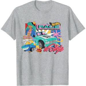 Mattel 80th – Race in Style T-Shirt(Heather Grey)