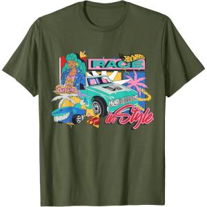 Mattel 80th – Race in Style T-Shirt(Olive Green)