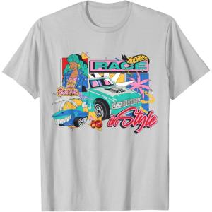 Mattel 80th – Race in Style T-Shirt(Silver Grey)