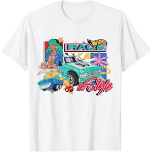 Mattel 80th – Race in Style T-Shirt(White)