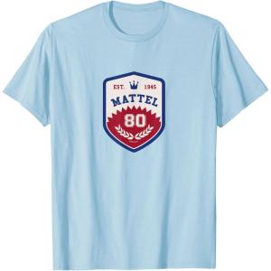 Mattel 80th – Varsity Badge T-Shirt(Baby Blue)