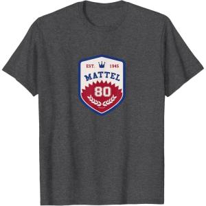 Mattel 80th – Varsity Badge T-Shirt(Dark Heather Grey)