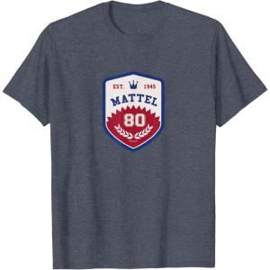 Mattel 80th – Varsity Badge T-Shirt(Heather Blue)