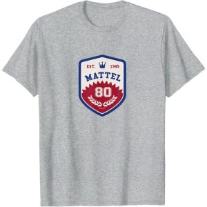 Mattel 80th – Varsity Badge T-Shirt(Heather Grey)