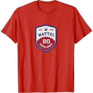 Mattel 80th – Varsity Badge T-Shirt(Red)