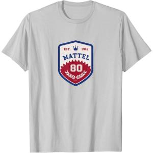 Mattel 80th – Varsity Badge T-Shirt(Silver Grey)