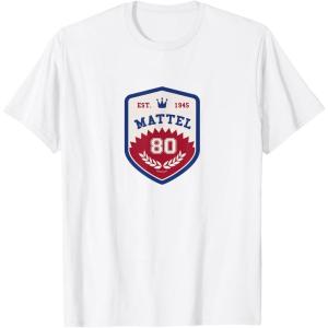 Mattel 80th – Varsity Badge T-Shirt(White)