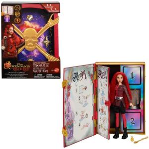 Mattel Disney Descendants: The Rise of Red – Red, Daughter of Queen of Hearts Doll & Playset, The Sorcerer’s Cookbook, Mix for Slime & Surprises(Multicolor)