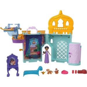 Mattel Disney Princess Toys, Storytime Stackers Belle’s Castle, Stackable Doll House with Small Doll & 9 Pieces, Inspired by The Disney Movie(Jasmine)