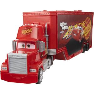 Mattel Disney and Pixar Cars Transforming Mack Playset, 2-in-1 Toy Truck & Tune-Up Station with Launcher, Lift & More, Movie-Inspired Graphics, Gift for Kids Ages 4 Years Old & Up(Playset)