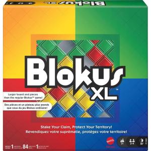 Mattel Games Blokus XL Board Games for Family Night, Brain Games for 2 to 4 Players, Oversized Board and Pieces (Amazon Exclusive)(Blokus XL)