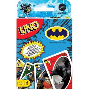 Mattel Games UNO Card Game, Gifts for Kids and Family Night, Themed to Minecraft Video Game, Travel Games, Storage Tin Box (Amazon Exclusive)(UNO Batman)