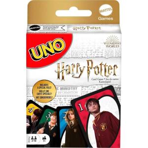 Mattel Games UNO Card Game, Gifts for Kids and Family Night, Themed to Minecraft Video Game, Travel Games, Storage Tin Box (Amazon Exclusive)(UNO Harry Potter Paper)
