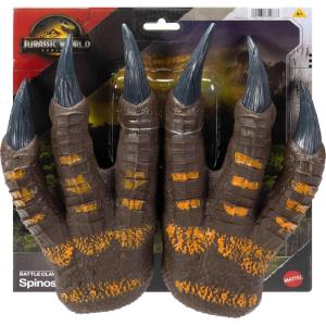 Mattel Jurassic World Rebirth Spinosaurus Battle Claws, Dinosaur Soft Plastic Role Play Handwear, 10.8-Inch Long Costume Pair, Stretchy Strap