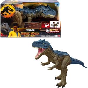 Mattel Jurassic World Super Colossal Allosaurus Action Figure, Extra Large Dinosaur Can Swallow 20 Mini Figures, 38-inch Long XL Action Play Toy(Allosaurus)