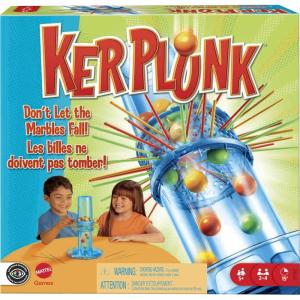 Mattel KerPlunk Kids Game, Easy-to-Learn Family Game for 2 to 4 Players, Don’t Let The Marbles Fall(Classic)