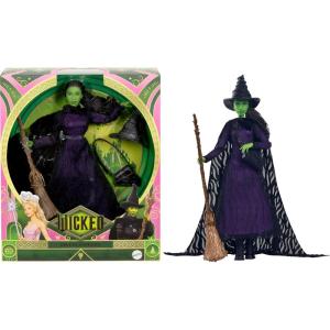 Mattel Universal Wicked Deluxe Elphaba Fashion Doll & Accessories, Movie-Inspired Look with Braided Hair & Posability(Elphaba)