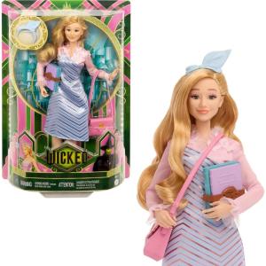 Mattel Universal Wicked Glinda Fashion Doll & Accessories with Styled Blonde Hair, Posability & Removable School Uniform Look