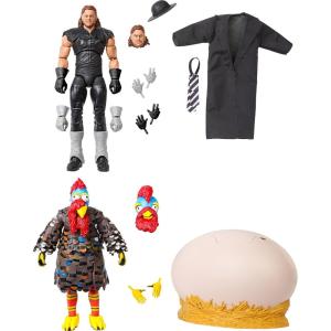 Mattel WWE Set of 2 Action Figures, Ultimate Edition Survivor Series 1990 Undertaker & Gobbledy Gooker Collectibles with Interchangeable Accessories