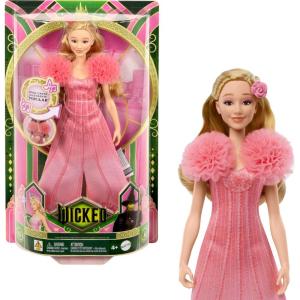 Mattel Wicked Singing Glinda Fashion Doll & Accessories, Posable with Movie-Inspired Look & Removable Outfit, Sings “Popular”