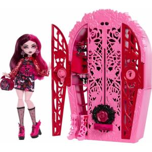 Monster High Skulltimate Secrets Doll & Accessories Set, Garden Mysteries Draculaura with Reveal Closet & 19+ Tea Party Surprises Like Clothes