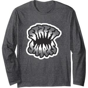 Street Sharks – Grey Logo Long Sleeve T-Shirt(Dark Heather Grey)