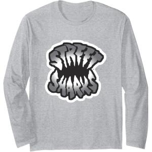 Street Sharks – Grey Logo Long Sleeve T-Shirt(Heather Grey)