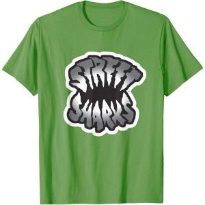 Street Sharks – Grey Logo T-Shirt(Grass Green)