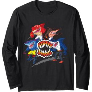 Street Sharks – It’s Fin-Kicking Time Long Sleeve T-Shirt(Black)