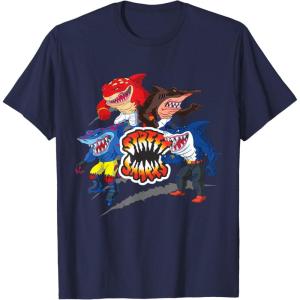 Street Sharks – It’s Fin-Kicking Time T-Shirt(Navy Blue)