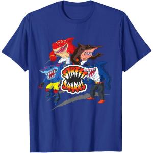 Street Sharks – It’s Fin-Kicking Time T-Shirt(Royal Blue)