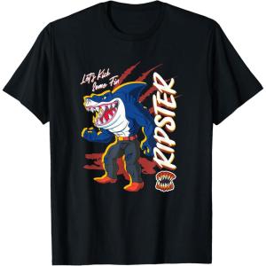 Street Sharks – Ripster Let’s Kick Some Fin T-Shirt(Black)