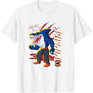 Street Sharks – Ripster Let’s Kick Some Fin T-Shirt(White)