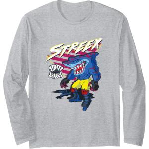 Street Sharks – Streex Long Sleeve T-Shirt(Heather Grey)