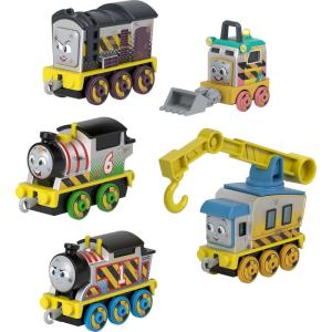 Thomas & Friends Diecast Vehicle Set Construction Crew 5 Push-Along Toy Train Engines for Preschool Kids Ages 3+ Years