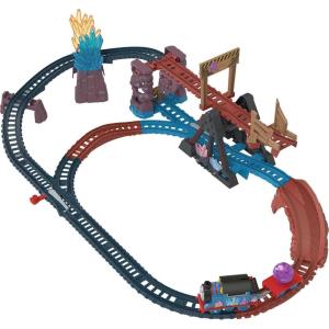 Thomas & Friends Motorized Toy Train Set Crystal Caves Adventure with Thomas, Tipping Bridge & 8 Ft of Track for Preschool Kids Ages 3+ Years​