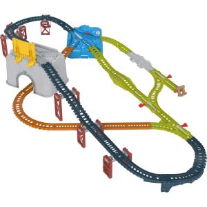 ​Thomas & Friends Toy Train Tracks Set, Connect & Build Bucket, 34-Piece Expansion Pack for Diecast & Motorized Trains, Kids Ages 3+ Years(Track Bucket)