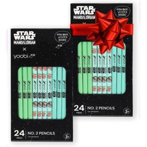 Yoobi Barbie X #2 Pencils – Pre-Sharpened Pencils with Pink Erasers in Cute Pastel & Metallic Colors with the Iconic Barbie Logo – Gift for Kids & Adults – 2 Packs of 24(Star Wars)