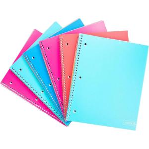 Yoobi Barbie X College Ruled Composition Notebook Set – 3-Pack of Kids 1 Subject Notebooks, Allover Print Designs – 100 Sheets Each, For School, Office & Home – 9.75” x 7.5”(Aqua  Pink  Sky Blue & Coral)