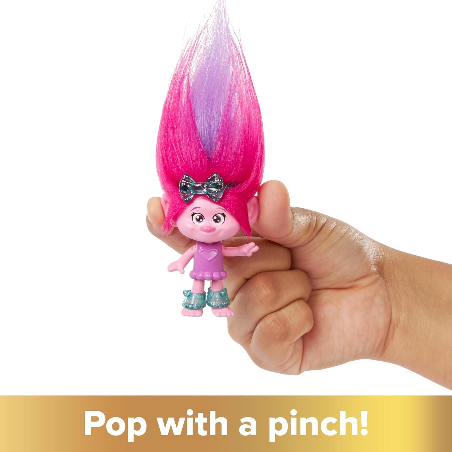 imageMattel DreamWorks Trolls Band Together Hair Pops Small Doll Queen Poppy with Removable Clothes ampamp 3 Surprise AccessoriesPoppy