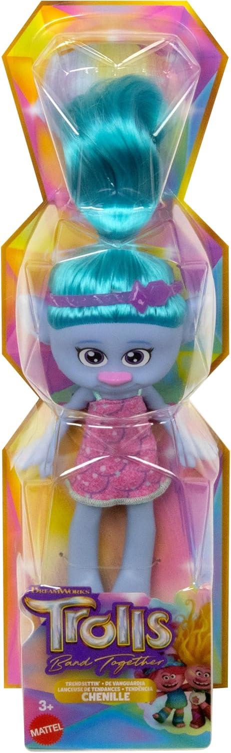 imageMattel DreamWorks Trolls Band Together Trendsettin Fashion Dolls Chenille with Vibrant Hair ampamp Accessory Toys Inspired by the MovieChenille