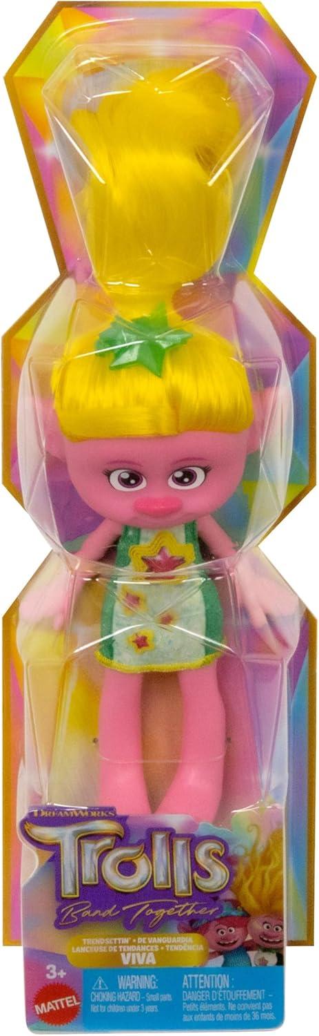 imageMattel DreamWorks Trolls Band Together Trendsettin Fashion Dolls Chenille with Vibrant Hair ampamp Accessory Toys Inspired by the MovieViva
